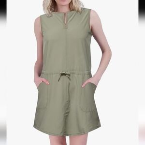 ZeroXposur Womens Light Green Stretch Activewear Dresses Sleeveless Quick Dry S